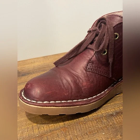 LL Bean Boots Womens 6 Stonington Chukka Burgundy Leather Lace Up Casual - Picture 9 of 16